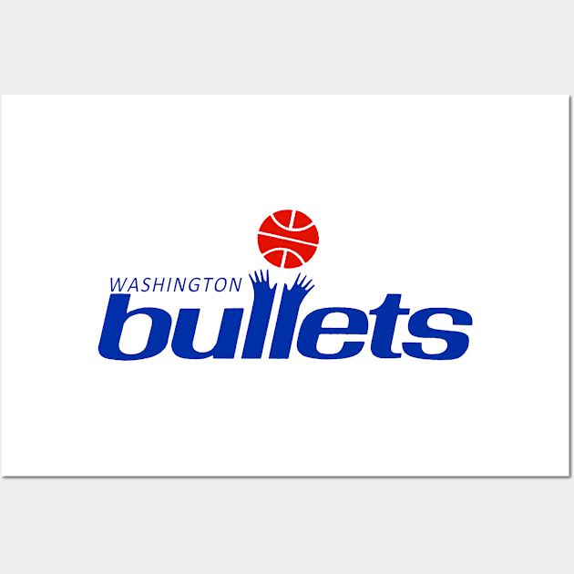 Defunct Franchise Washington Basketball Bullets Team Satire  Mark Wall Art by robotbasecamp